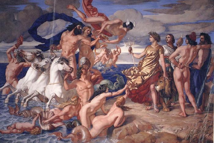 William Dyce Neptune Resigning to Britannia the Empire of the sea France oil painting art